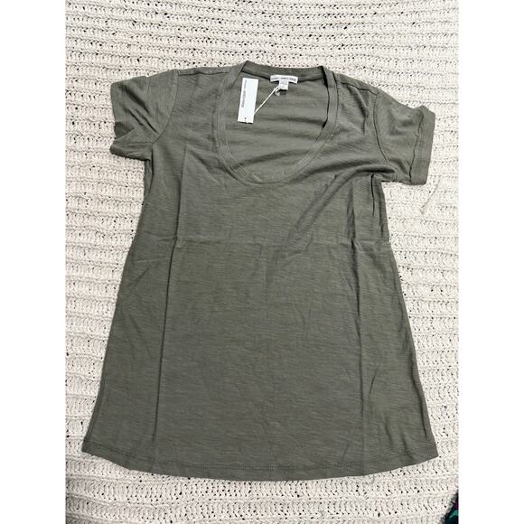 NWT Standard James Perse T Shirt Womens Sz 0 XS MSRP$100 Green Gray Cotton Modal - Picture 1 of 11
